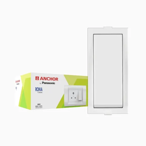 Image of Anchor by Panasonic Roma Classic 20A 1 Way Switch for Electric Board (White, 21066-10)
