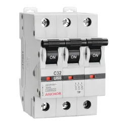 Anchor UNO 63A Triple Pole MCB