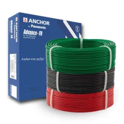 Anchor by Panasonic Fire Retardant Copper Wire 90 m – PVC Insulated 1 Core (Pack of 3)