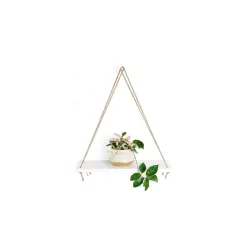 ANCIENT SHOPPEE Wood Wall Hanging Rope Shelf