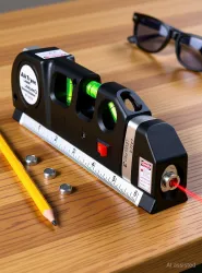 AncientKart 3-in-1 Laser Level Cross-Line Laser & 8ft Tape Measure