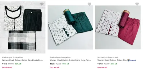 Image of Andheriyas Enterprises Women's Kurta at minimum 80% Discount