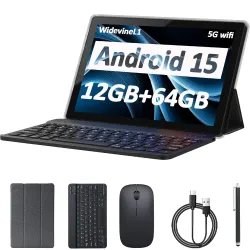 Android 15 10-Inch Tablet 12GB RAM 64GB ROM 5G WiFi