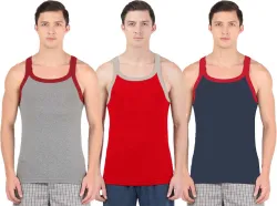 AN Fashion Cotton Fabric Gym Vest (Pack of 3)