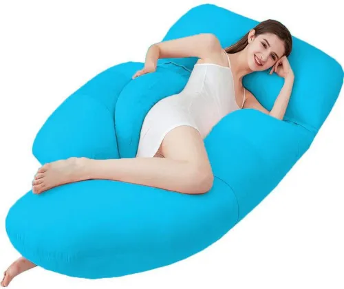 Image of Angel Mommy Microfibre Pregnancy Pillow (SeaBlue)