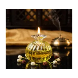 Ani Divine Premium Borosilicate Glass Chambu Diya || Clear Glass Cotton Wick Diya Oil Lamp for Home Temple, Office, Festive Decor, Diwali Puja, Navratri