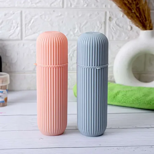 Image of anjil Capsule Portable Toothbrush Storage case 2pic Plastic Toothbrush Holder