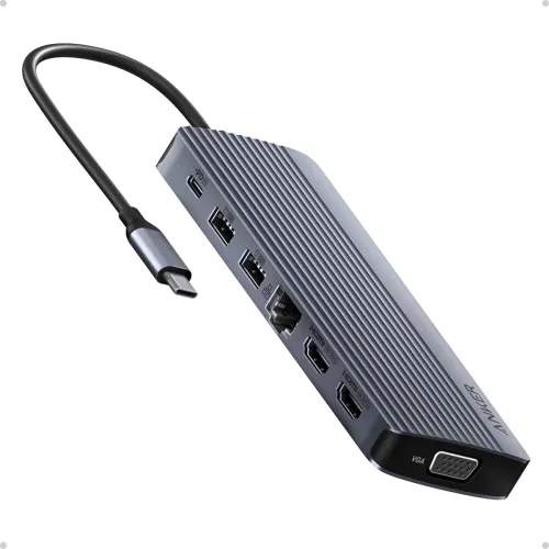 Image of Anker USB C Hub, Triple Display USB-C Hub (14-in-1) 4K@60Hz HDMI Display.