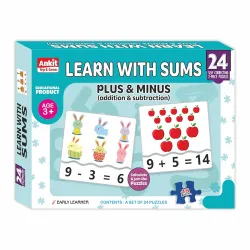 Ankit Toys & Games Learn with Sums Educational Jigsaw Puzzle for Kids - Addition & Subtraction 24 Self-Correcting Puzzle