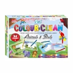 Ankit Toys & Games 2 in 1 Color & Clean Animals and Birds 