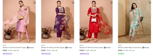 Image of Anmi Women's Ethnic Sets upto 89% Discount