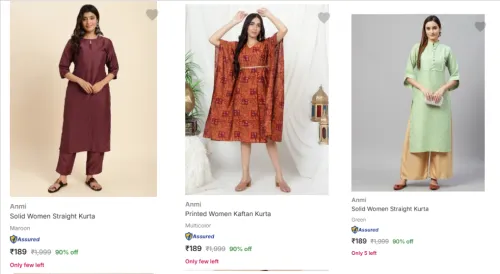 Image of Anmi Women's Kurtas upto 90% Discount