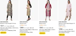 ANNI DESIGNER Womens Kurta upto 85% Discount