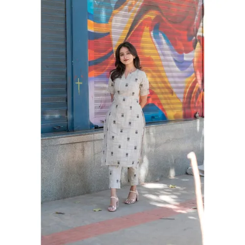 Image of ANNI DESIGNER Women’s Rayon Viscose Straight Kurta