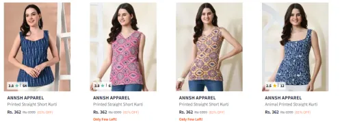 Image of Annsh Apparel Women's Kurtis Flat @ ₹362