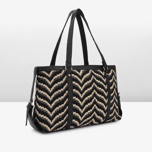 Image of Anouk Geometric Printed Oversized Shopper Office Tote Bag