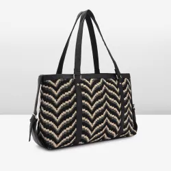 Anouk Geometric Printed Oversized Shopper Office Tote Bag