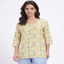 Anouk Rustic Floral Printed Straight Kurti