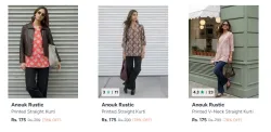 Anouk Rustic Kurtis at minimum 74% Discount