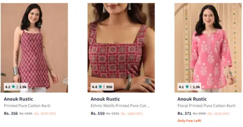 Image of Anouk Rustic Kurtis @ Starting ₹74