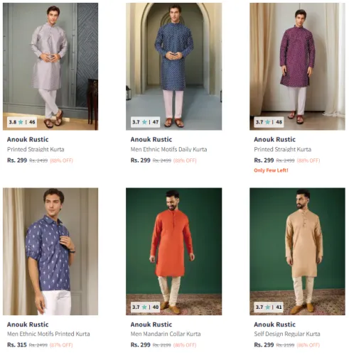 Image of Anouk Rustic Men's Kurtas @ Starting ₹299
