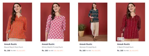 Image of Anouk Rustic Women's Kurtis at minimum 80% Discount