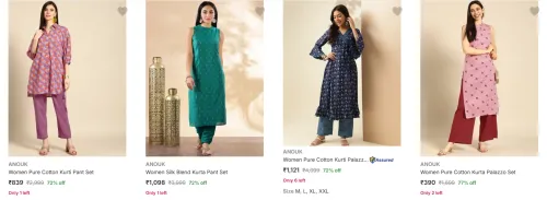 Image of Anouk Women's Ethnic Sets at minimum 70% Discount