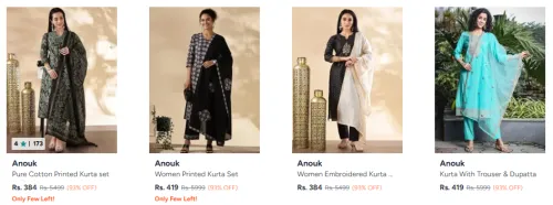 Image of Anouk Womens Kurti Set up to 93% Discount