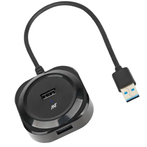 Image of Ant Booster 411 USB Hub 3.0 – 4-Port Round USB Splitter with High-Speed 5Gbps Data Transfer & Fast Charging | Compact US