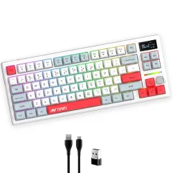 Ant Esports APEX200 Tri‑Mode MechanicalGaming Keyboard (2.4GHz-Bluetooth-Wired) 84Key RGB Magnetic Keyboard Hall Effect