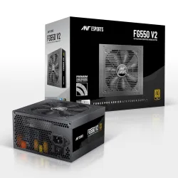 Ant Esports FG550 V2 80 Plus Gold Certified Fully Modular Gaming Power Supply /PSU I 120mm Silent Fan I 3 Years Warranty