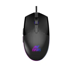 Ant Esports GM60 Wired Gaming Mouse, 3200 DPI Adjustable Optical Sensor, 6 Programmable Buttons, Multicolour LED Lighting, Ergonomic Design, USB Wired Mouse for PC/Laptop, Precision Gamer Mo...