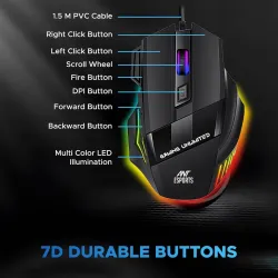 Ant Esports KM1410 Wired Gaming Keyboard and Mouse Combo Set