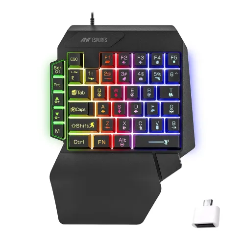 Image of Ant Esports MK1001 V2 One Hand Wired Gaming Keyboard