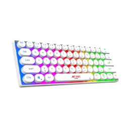 Ant Esports MK1500 Retro Style Mini 60% Pro RGB Wireless Gaming Keyboard with Membrane Switches for PC /Mobile /Tablets 