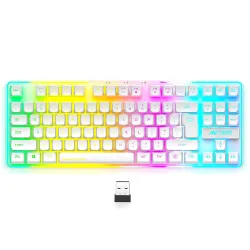 Ant Esports MK720 Pro V2 Wireless RGB Gaming Keyboard (White)