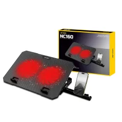 Ant Esports NC160 Laptop Cooling Pad, Laptop Cooler with Mobile Holder 2 * 1 125mm Quite Fans at 1000 RPM Fan Speed Cont