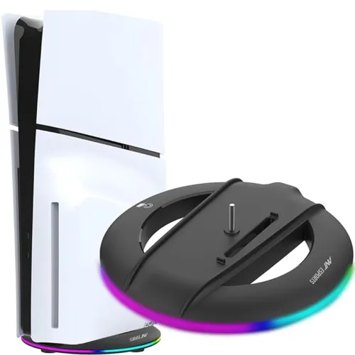 Image of Ant Esports PS5 Slim Vertical Stand with RGB & USB (Black)