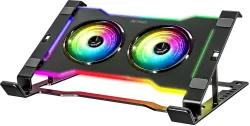 Ant Esports Turbine 20 2 Fan Ergonomic Cooling Pad with Adjustable Height (Black)