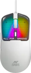 Ant Esports Virtus100 RGB Wired Ergonomic Optical Gaming Mouse (USB 3.0, White)