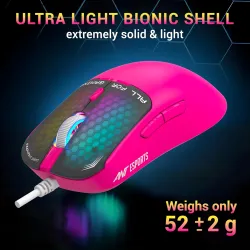 Ant Esports Virtus100 Wired RGB Gaming Mouse | Light Weight |6D Durable Buttons | High Performance Up to 12800 DPI 1000H