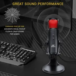 Ant Esports WENTE 220 USB Unidirectional Microphone - Black