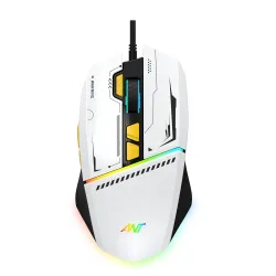 Ant Ghost 50 RGB Gaming Mouse with12800 DPI Wired Optical Gamer Mouse with 8 Programmable Buttons & Software Support DIY