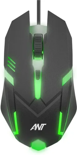 Image of Ant GM46 RGB Lighting Wired Ergonomic Optical Gaming Mouse (USB 3.0, Black)
