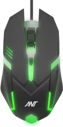 Ant GM46 RGB Lighting Wired Ergonomic Optical Gaming Mouse (USB 3.0, Black)