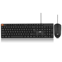Ant MASTER15 Wired Keyboard and Mouse Combo, 104-Key Full-Size Silent Membrane USB Keyboard & 1000 DPI High-Precision Optical Mouse for Laptop/PC, Ergonomic Lightweight Design, Plug & Play –...