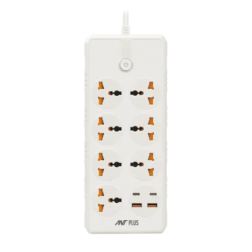 Image of Ant Plus Power Strip (7 Sockets, 2 USB-A + 2 Type-C, 3m Cord) 