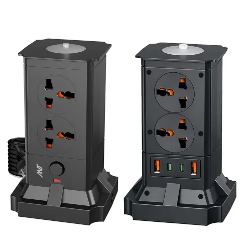 Image of Ant Pulse Tower Extension Board 2500W 10A Power Strip, 4 Universal Sockets, 2USB & 2Type-C Ports, Surge Protector, Verti