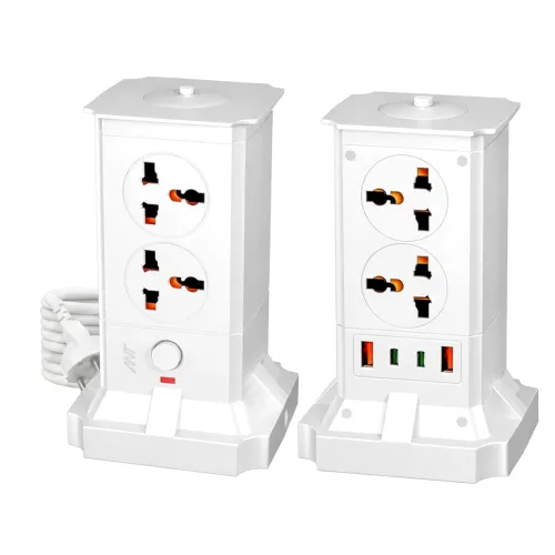 Image of Ant Pulse Tower Extension Board 2500W 4 Sockets, 2 USB + 2 Type-C, Surge Protector, LED Night Light