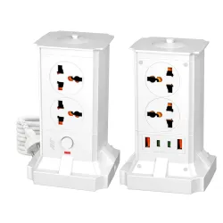 Ant Pulse Tower Extension Board 2500W 4 Sockets, 2 USB + 2 Type-C, Surge Protector, LED Night Light